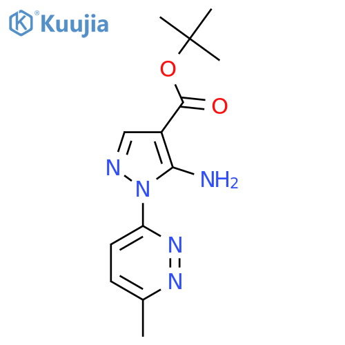 tert-butyl 5-amino-1-(6-methylpyridazin-3-yl)-1H-pyrazole-4-carboxylate structure
