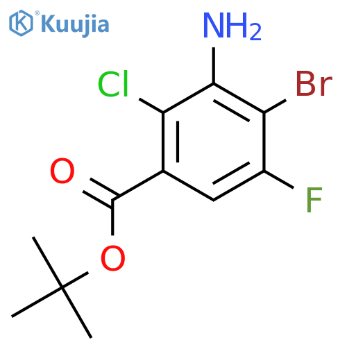 Tert-butyl 3-amino-4-bromo-2-chloro-5-fluorobenzoate structure