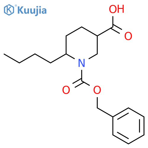 1-(benzyloxy)carbonyl-6-butylpiperidine-3-carboxylic acid structure