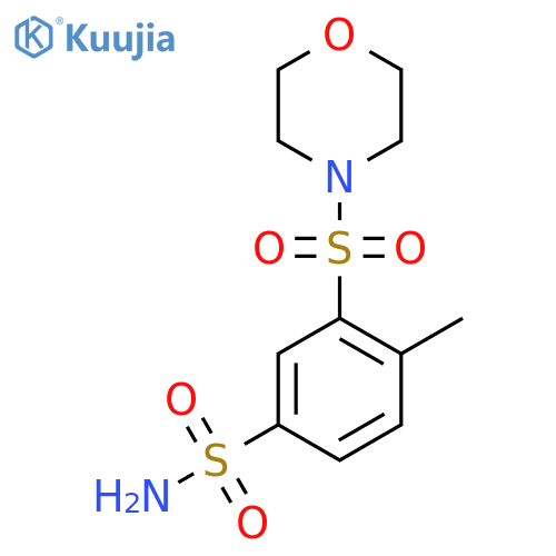 4-Methyl-3-(morpholine-4-sulfonyl)benzene-1-sulfonamide structure