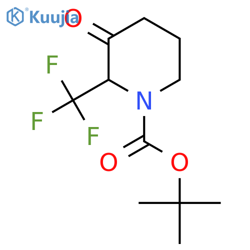 Tert-butyl 3-oxo-2-(trifluoromethyl)piperidine-1-carboxylate structure