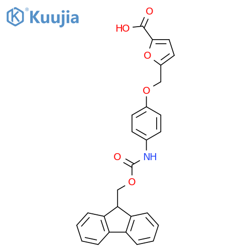 2-Furancarboxylic acid, 5-[[4-[[(9H-fluoren-9-ylmethoxy)carbonyl]amino]phenoxy]methyl]- structure
