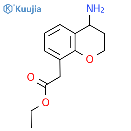 ethyl 2-(4-amino-3,4-dihydro-2H-1-benzopyran-8-yl)acetate structure