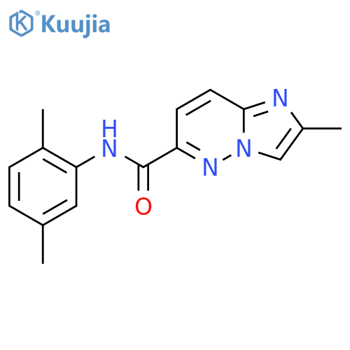 N-(2,5-dimethylphenyl)-2-methylimidazo[1,2-b]pyridazine-6-carboxamide structure