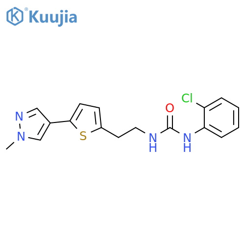1-(2-chlorophenyl)-3-{2-[5-(1-methyl-1H-pyrazol-4-yl)thiophen-2-yl]ethyl}urea structure