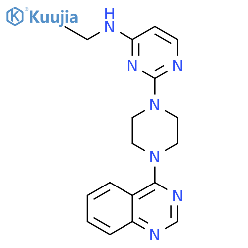 N-ethyl-2-[4-(quinazolin-4-yl)piperazin-1-yl]pyrimidin-4-amine structure