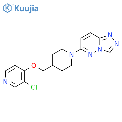 3-chloro-4-[(1-{[1,2,4]triazolo[4,3-b]pyridazin-6-yl}piperidin-4-yl)methoxy]pyridine structure
