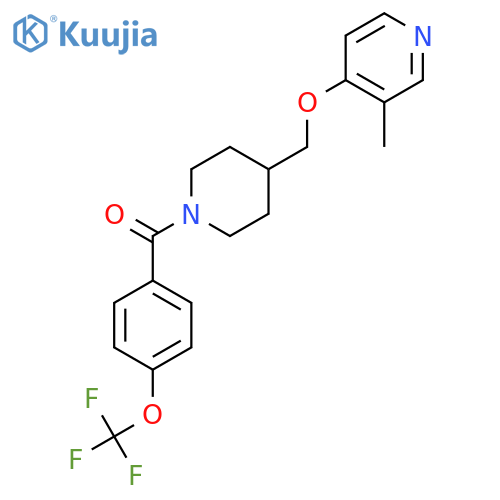 3-Methyl-4-({1-[4-(trifluoromethoxy)benzoyl]piperidin-4-yl}methoxy)pyridine structure