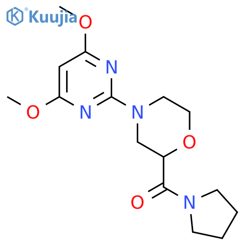 4-(4,6-Dimethoxypyrimidin-2-yl)-2-(pyrrolidine-1-carbonyl)morpholine structure