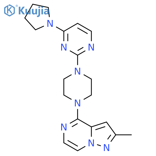 2-(4-{2-Methylpyrazolo[1,5-a]pyrazin-4-yl}piperazin-1-yl)-4-(pyrrolidin-1-yl)pyrimidine structure