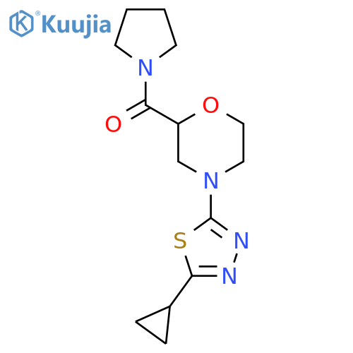 4-(5-Cyclopropyl-1,3,4-thiadiazol-2-yl)-2-(pyrrolidine-1-carbonyl)morpholine structure