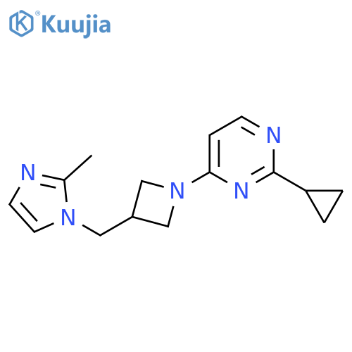 2-cyclopropyl-4-{3-[(2-methyl-1H-imidazol-1-yl)methyl]azetidin-1-yl}pyrimidine structure
