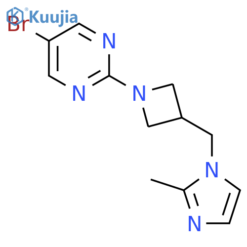5-bromo-2-{3-[(2-methyl-1H-imidazol-1-yl)methyl]azetidin-1-yl}pyrimidine structure