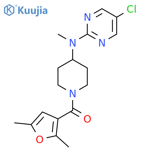 5-chloro-N-[1-(2,5-dimethylfuran-3-carbonyl)piperidin-4-yl]-N-methylpyrimidin-2-amine structure