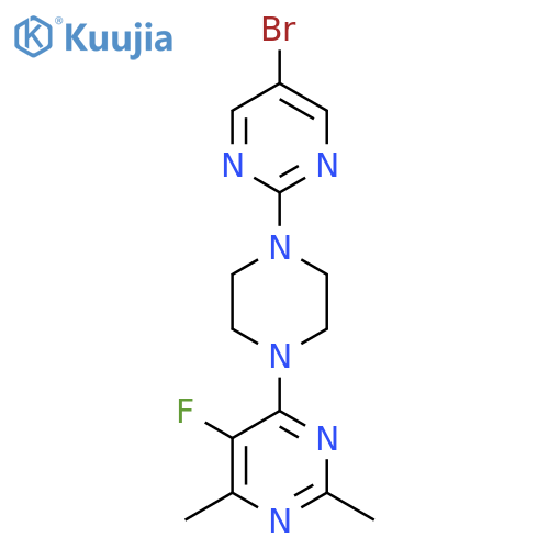 4-[4-(5-Bromopyrimidin-2-yl)piperazin-1-yl]-5-fluoro-2,6-dimethylpyrimidine structure