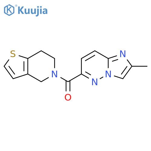 2-methyl-6-{4H,5H,6H,7H-thieno[3,2-c]pyridine-5-carbonyl}imidazo[1,2-b]pyridazine structure