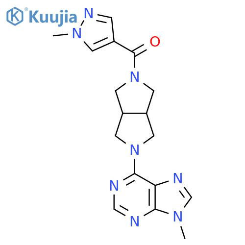 9-methyl-6-[5-(1-methyl-1H-pyrazole-4-carbonyl)-octahydropyrrolo[3,4-c]pyrrol-2-yl]-9H-purine structure