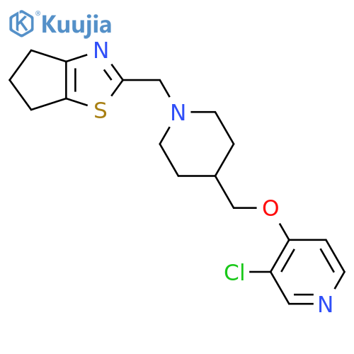 3-chloro-4-{[1-({4H,5H,6H-cyclopenta[d][1,3]thiazol-2-yl}methyl)piperidin-4-yl]methoxy}pyridine structure