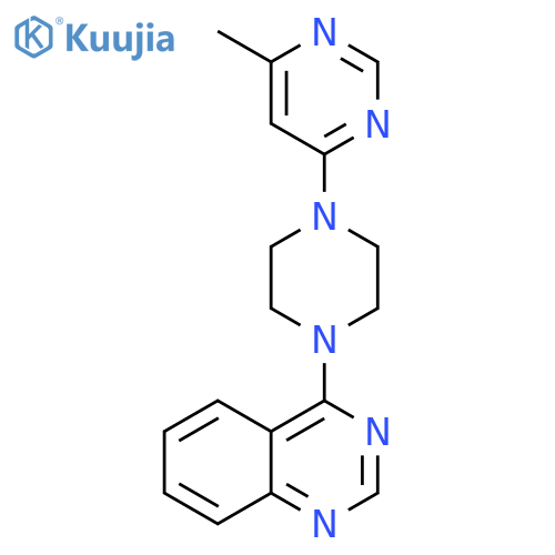 4-[4-(6-methylpyrimidin-4-yl)piperazin-1-yl]quinazoline structure