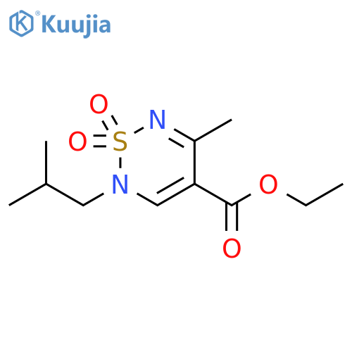 ethyl 5-methyl-2-(2-methylpropyl)-1,1-dioxo-2H-1lambda6,2,6-thiadiazine-4-carboxylate structure