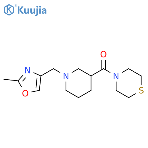 4-{1-[(2-methyl-1,3-oxazol-4-yl)methyl]piperidine-3-carbonyl}thiomorpholine structure