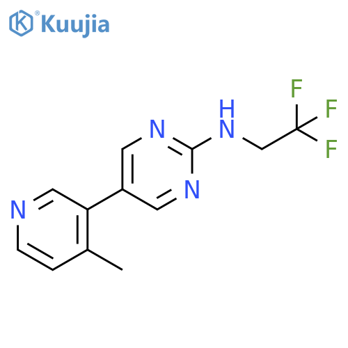 5-(4-methylpyridin-3-yl)-N-(2,2,2-trifluoroethyl)pyrimidin-2-amine structure