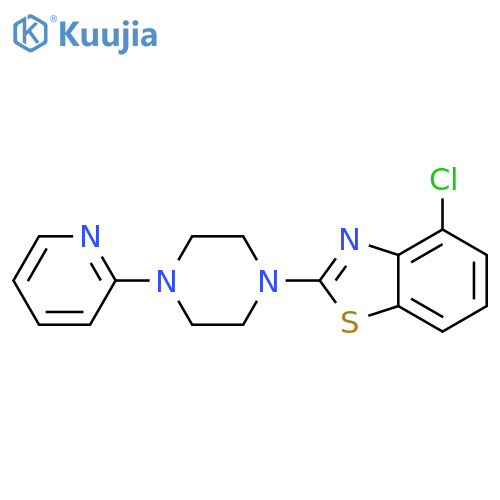 4-chloro-2-[4-(pyridin-2-yl)piperazin-1-yl]-1,3-benzothiazole structure