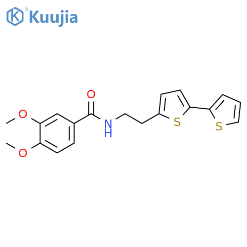 N-(2-{[2,2'-bithiophene]-5-yl}ethyl)-3,4-dimethoxybenzamide structure