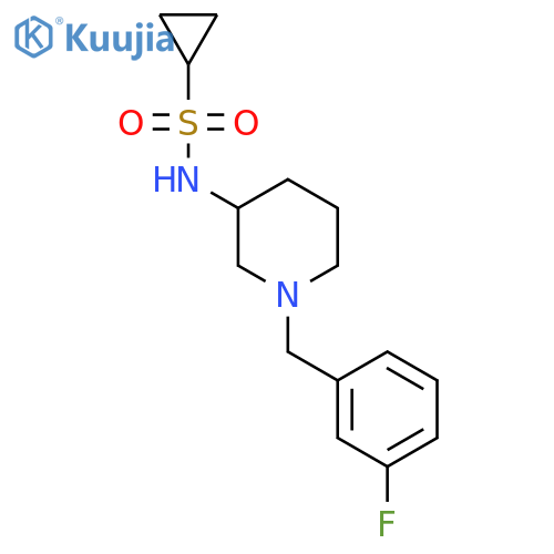 N-{1-[(3-fluorophenyl)methyl]piperidin-3-yl}cyclopropanesulfonamide structure