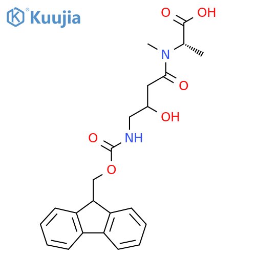 (2S)-2-4-({(9H-fluoren-9-yl)methoxycarbonyl}amino)-3-hydroxy-N-methylbutanamidopropanoic acid structure