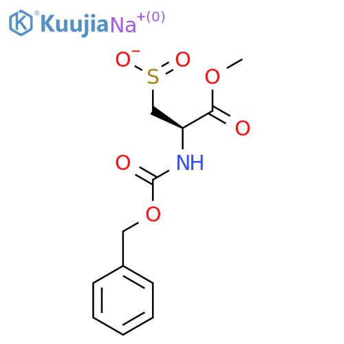 sodium (2R)-2-{[(benzyloxy)carbonyl]amino}-3-methoxy-3-oxopropane-1-sulfinate structure