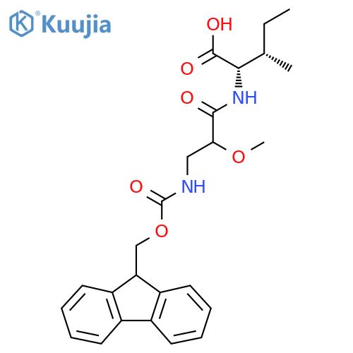 (2S,3S)-2-3-({(9H-fluoren-9-yl)methoxycarbonyl}amino)-2-methoxypropanamido-3-methylpentanoic acid structure
