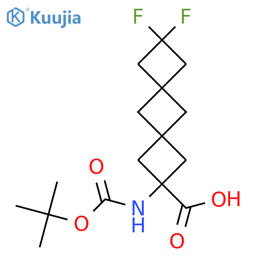 2-{(tert-butoxy)carbonylamino}-8,8-difluorodispiro3.1.3^{6}.1^{4}decane-2-carboxylic acid structure