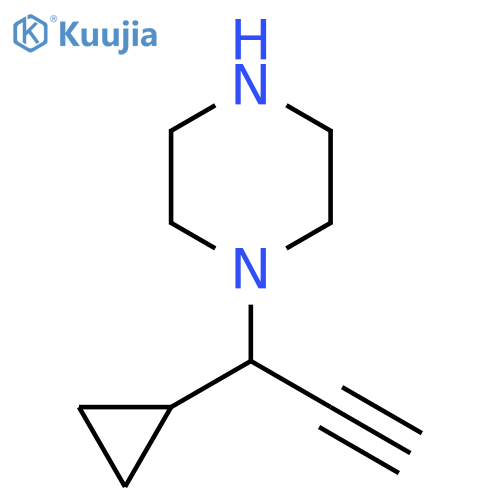 1-(1-Cyclopropylprop-2-yn-1-yl)piperazine structure