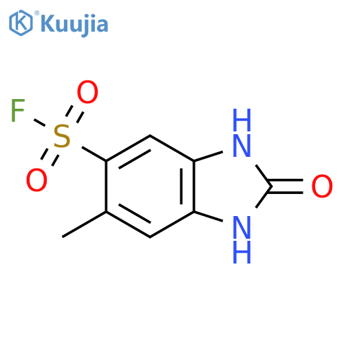 6-methyl-2-oxo-2,3-dihydro-1H-1,3-benzodiazole-5-sulfonyl fluoride structure