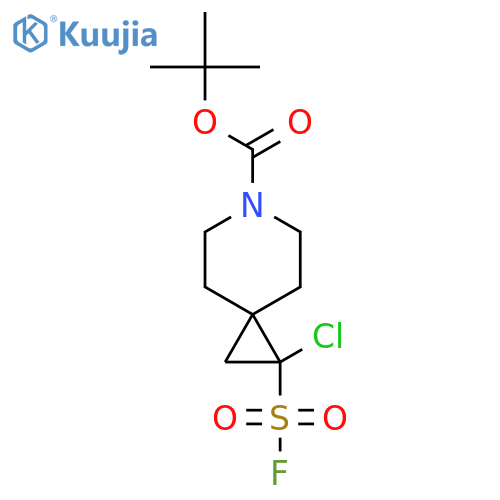 Tert-butyl 1-chloro-1-(fluorosulfonyl)-6-azaspiro[2.5]octane-6-carboxylate structure