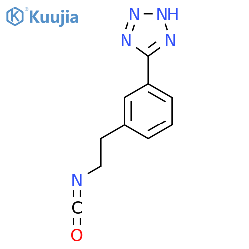5-3-(2-isocyanatoethyl)phenyl-1H-1,2,3,4-tetrazole structure