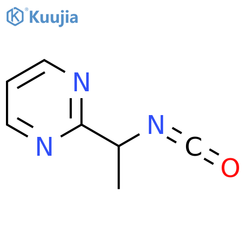 2-(1-isocyanatoethyl)pyrimidine structure