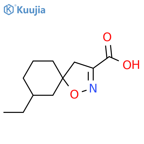 7-ethyl-1-oxa-2-azaspiro4.5dec-2-ene-3-carboxylic acid structure