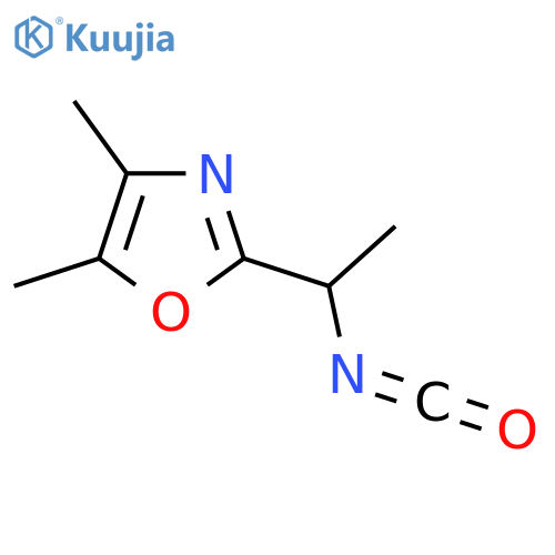 2-(1-isocyanatoethyl)-4,5-dimethyl-1,3-oxazole structure