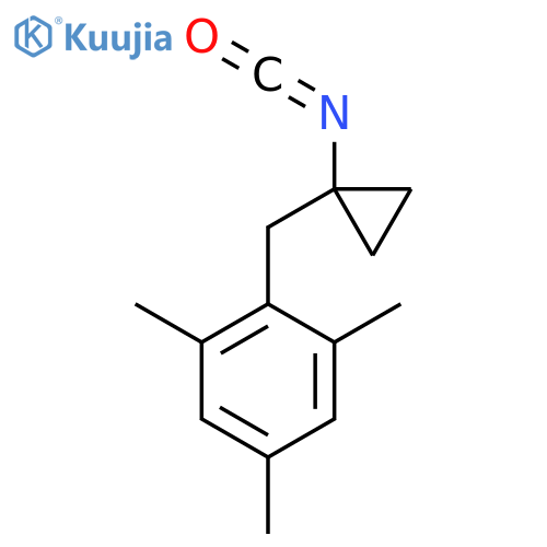 2-(1-isocyanatocyclopropyl)methyl-1,3,5-trimethylbenzene structure