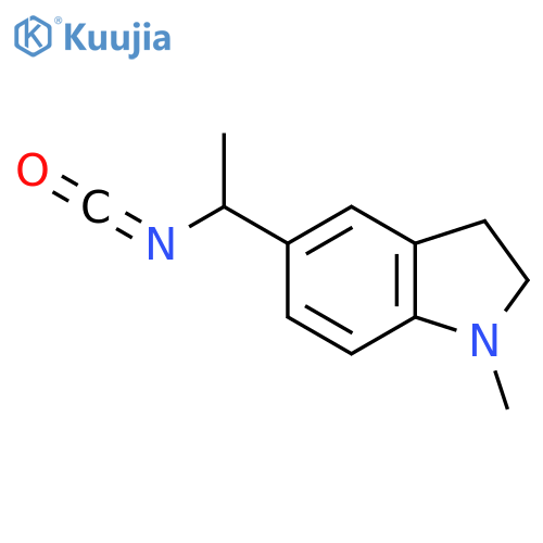 5-(1-isocyanatoethyl)-1-methyl-2,3-dihydro-1H-indole structure