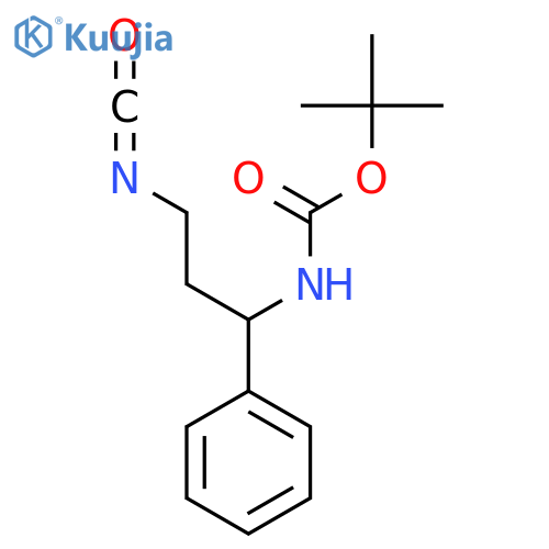 tert-butyl N-(3-isocyanato-1-phenylpropyl)carbamate structure
