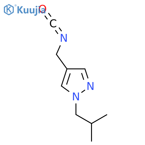 4-(isocyanatomethyl)-1-(2-methylpropyl)-1H-pyrazole structure