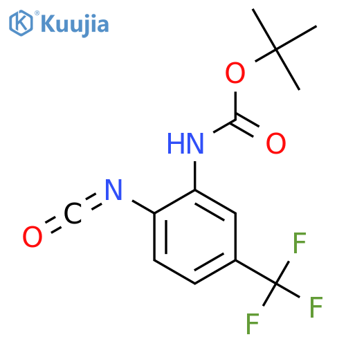 tert-butyl N-2-isocyanato-5-(trifluoromethyl)phenylcarbamate structure