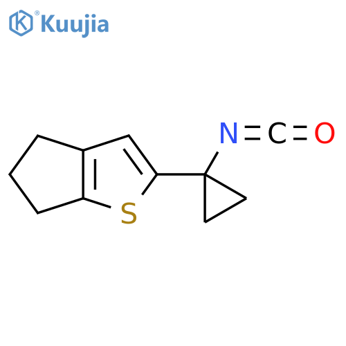 2-(1-isocyanatocyclopropyl)-4H,5H,6H-cyclopentabthiophene structure
