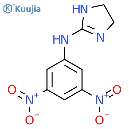N-(3,5-dinitrophenyl)-4,5-dihydro-1H-imidazol-2-amine structure