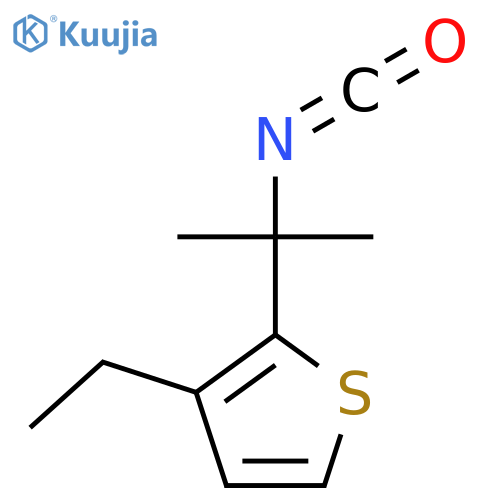 3-ethyl-2-(2-isocyanatopropan-2-yl)thiophene structure