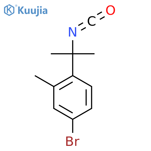 4-bromo-1-(2-isocyanatopropan-2-yl)-2-methylbenzene structure