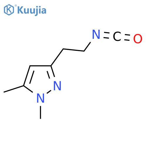 3-(2-isocyanatoethyl)-1,5-dimethyl-1H-pyrazole structure